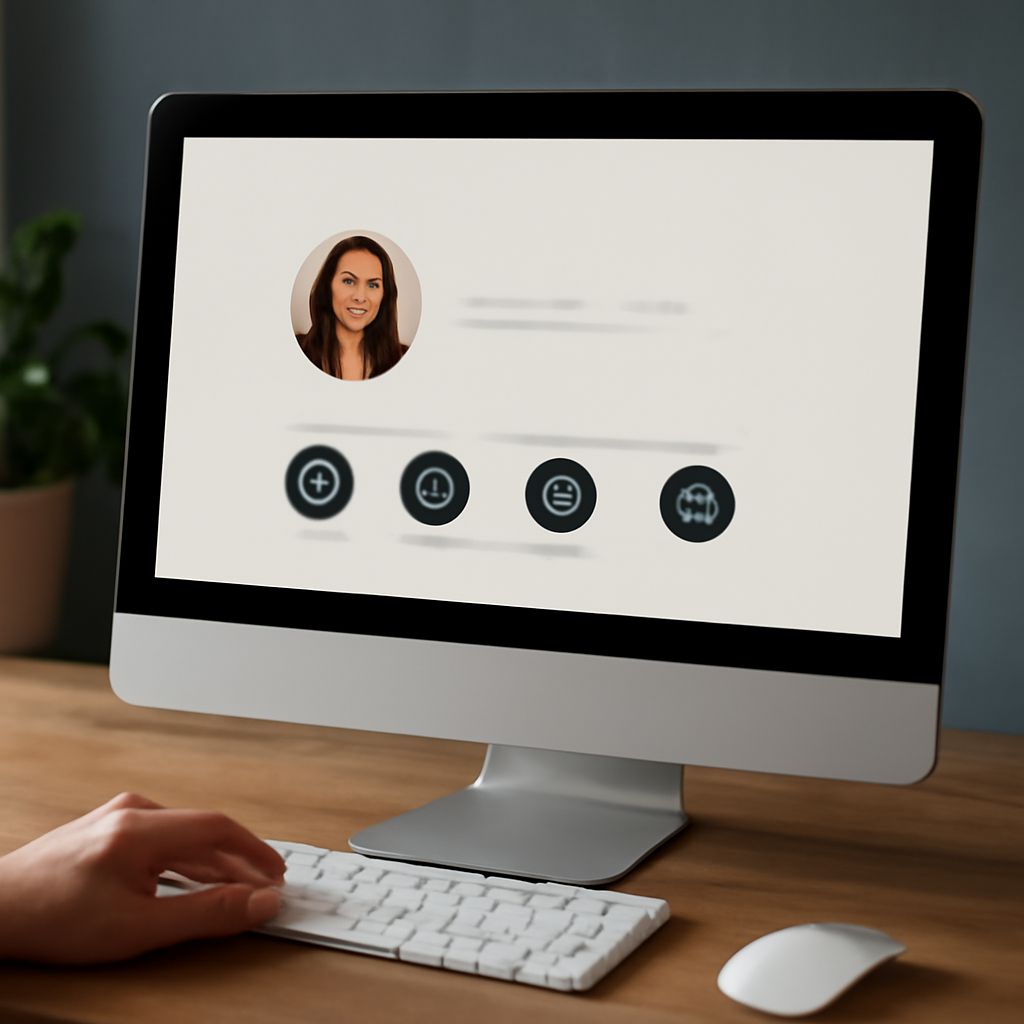 Social media profile template and social media envy