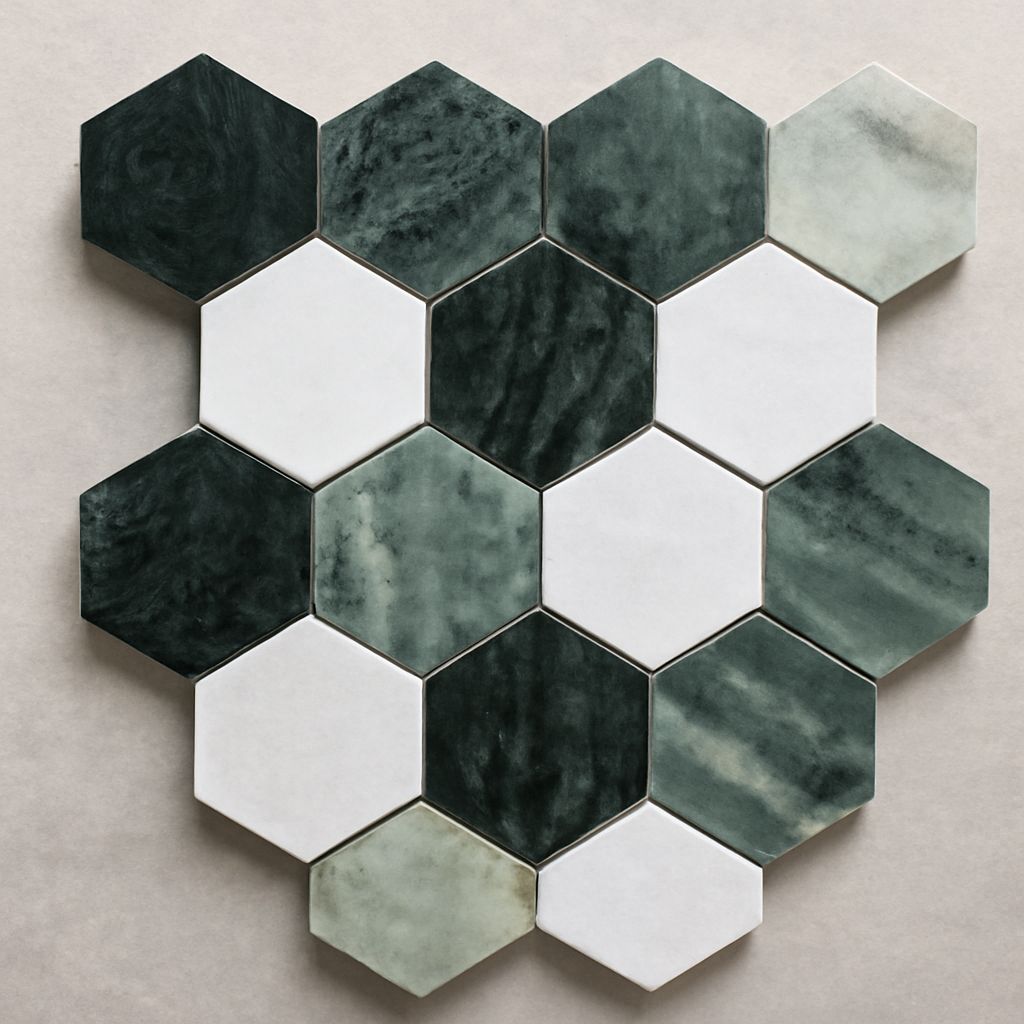 Elegant black and white crystal with black & white art