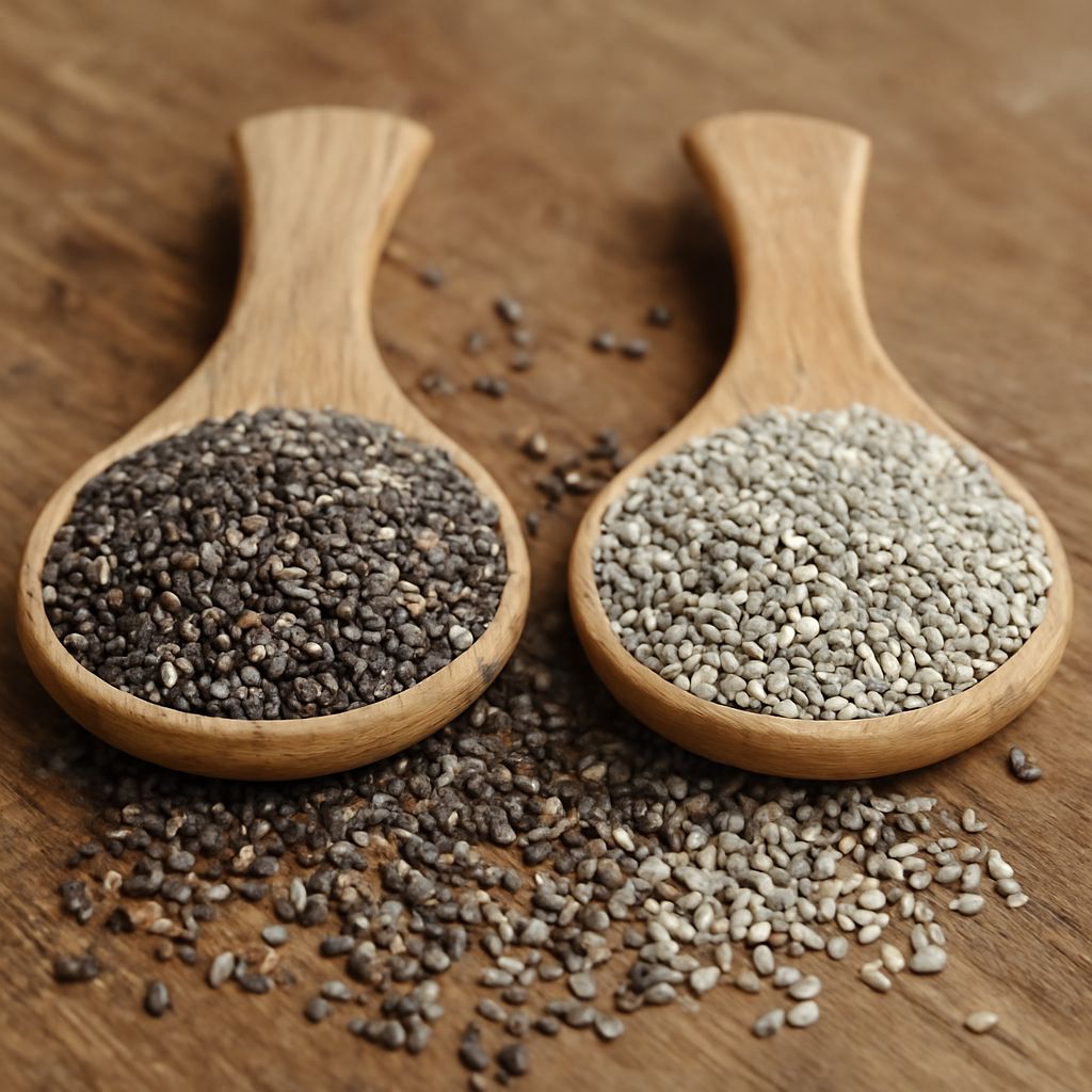 White vs black chia seeds and their differences