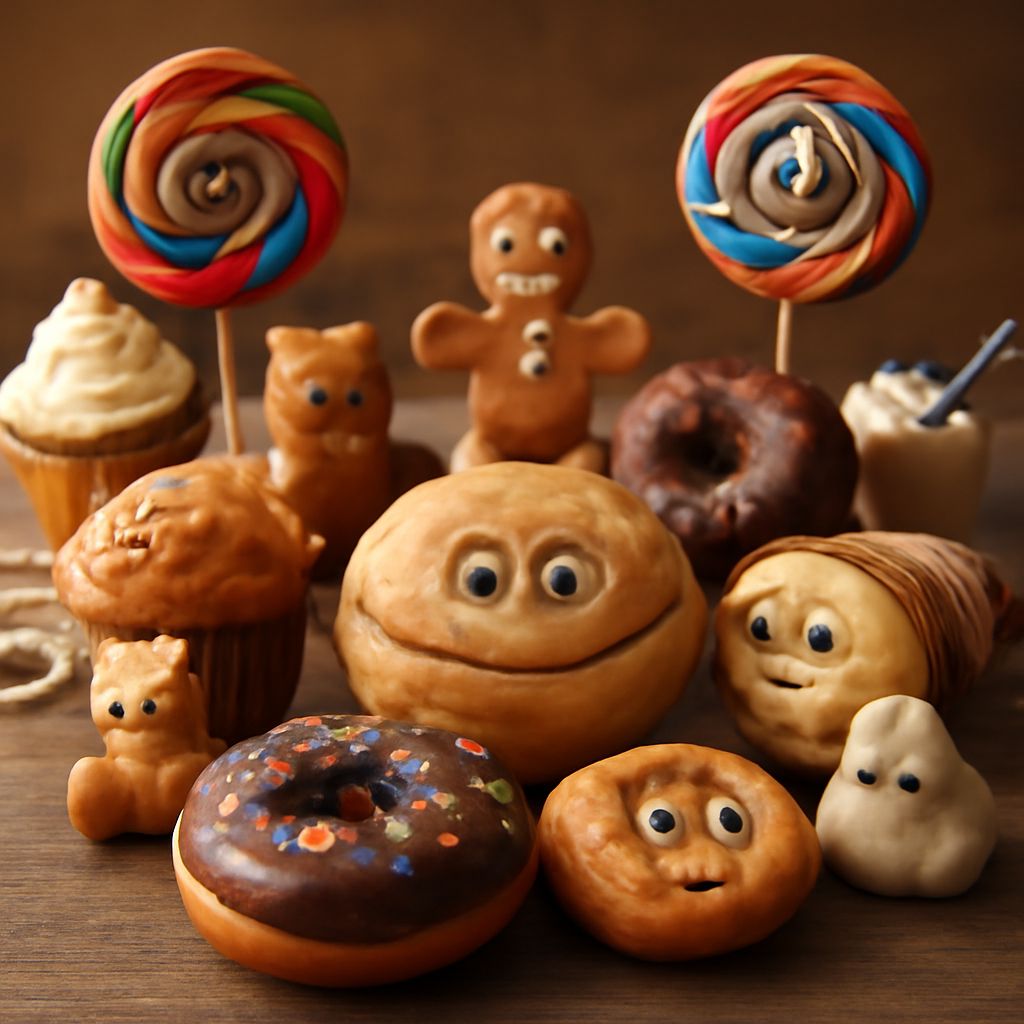 donut black and white and nutcracker clipart
