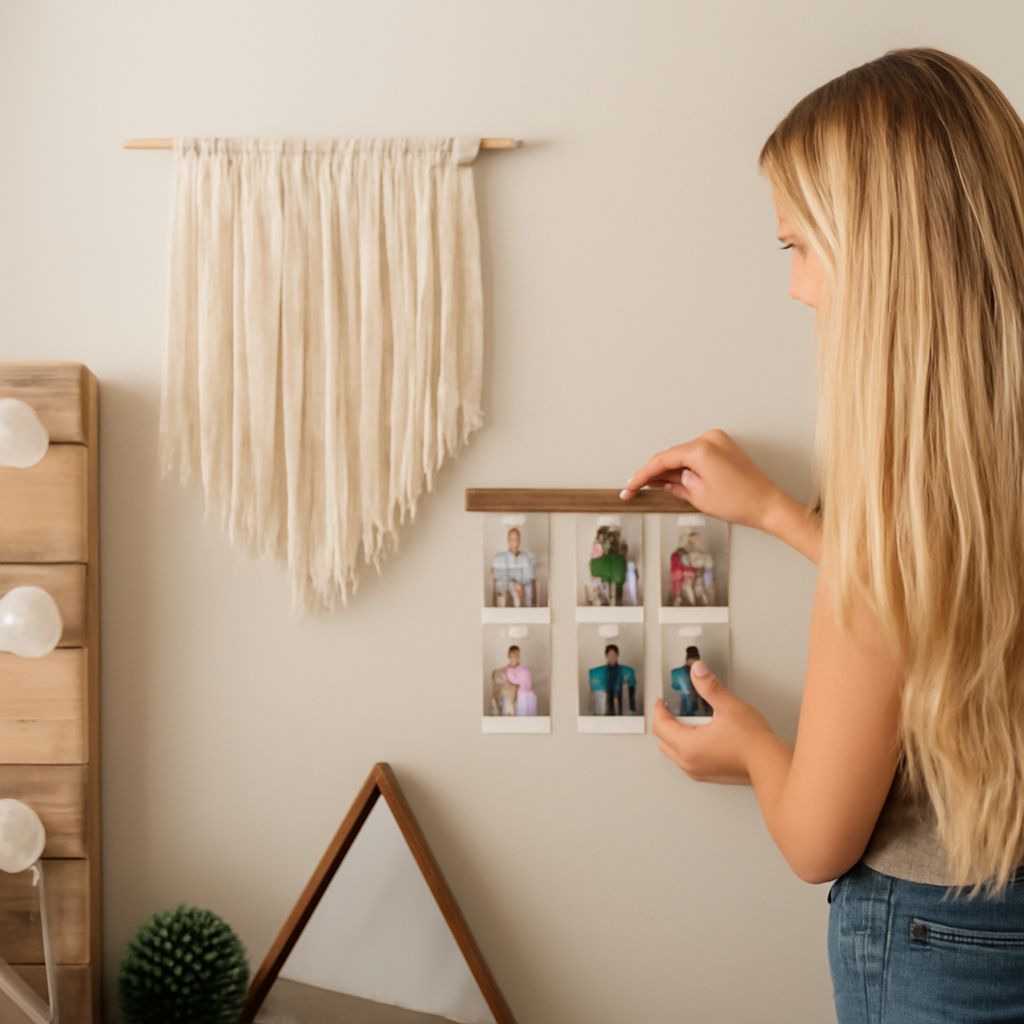 Ideas for DIY decorating and cute handmade room accents bring frames, fabric, and useful objects together.