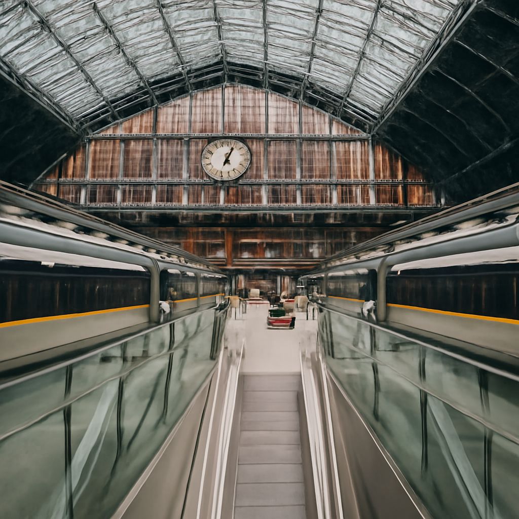 Train from Paris to London through the Chunnel